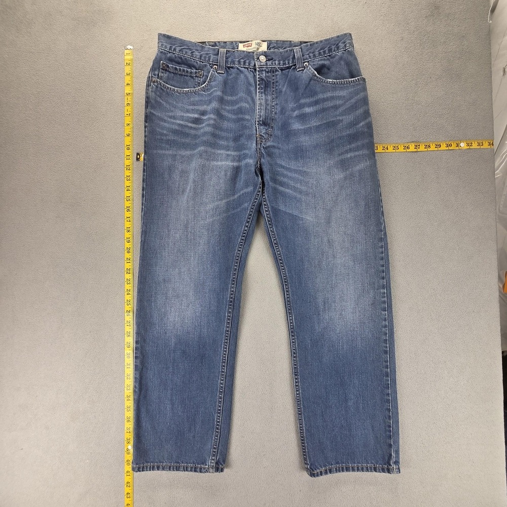 Levis 505 Jeans Mens‎ 38x30 Blue Medium Wash Straight Zip Fly Regular Fit Denim